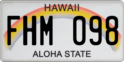 HI license plate FHM098