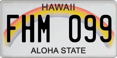 HI license plate FHM099