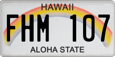 HI license plate FHM107