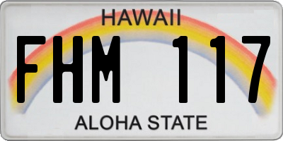 HI license plate FHM117