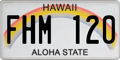 HI license plate FHM120