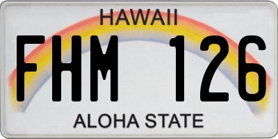 HI license plate FHM126