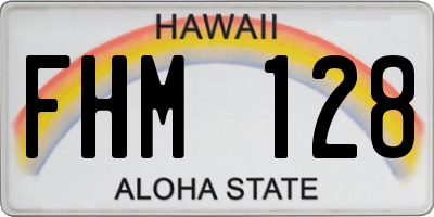 HI license plate FHM128