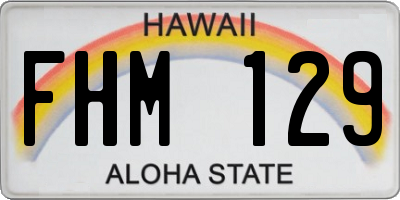 HI license plate FHM129