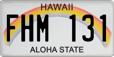 HI license plate FHM131