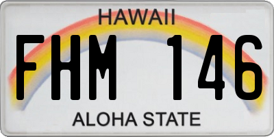 HI license plate FHM146