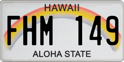 HI license plate FHM149