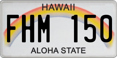 HI license plate FHM150