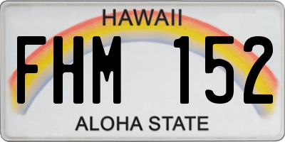 HI license plate FHM152