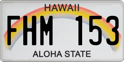 HI license plate FHM153