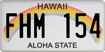 HI license plate FHM154