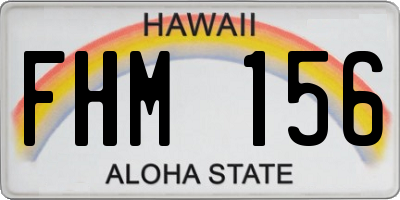 HI license plate FHM156