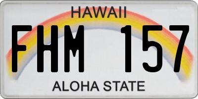 HI license plate FHM157