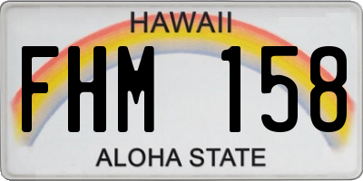 HI license plate FHM158