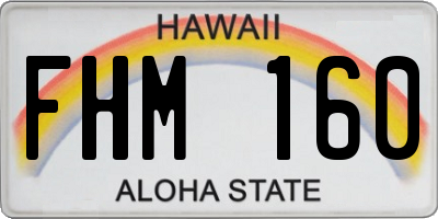 HI license plate FHM160