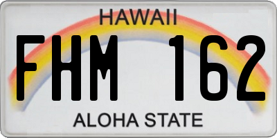 HI license plate FHM162