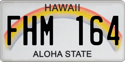 HI license plate FHM164