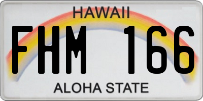 HI license plate FHM166