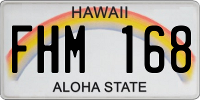 HI license plate FHM168