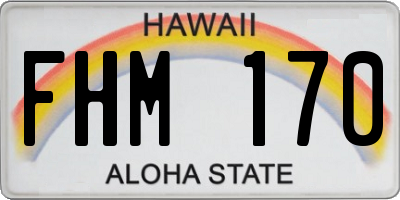 HI license plate FHM170