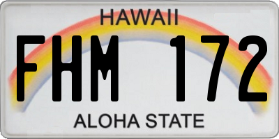 HI license plate FHM172