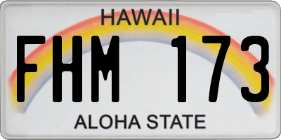 HI license plate FHM173
