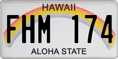 HI license plate FHM174