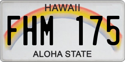 HI license plate FHM175