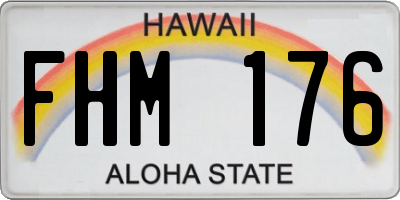 HI license plate FHM176