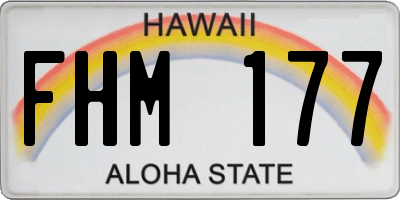 HI license plate FHM177