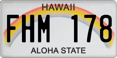 HI license plate FHM178