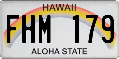 HI license plate FHM179