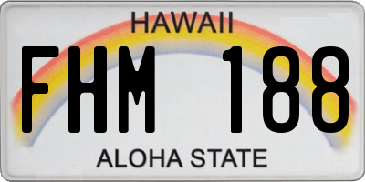 HI license plate FHM188
