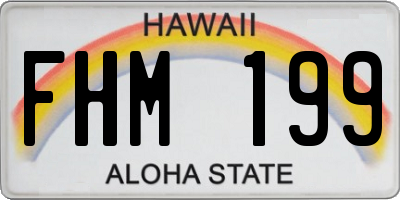 HI license plate FHM199