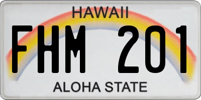 HI license plate FHM201