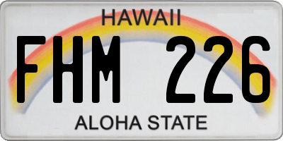 HI license plate FHM226