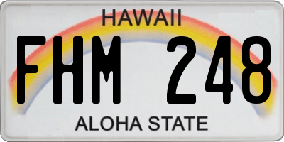 HI license plate FHM248