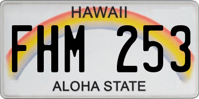 HI license plate FHM253