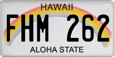 HI license plate FHM262