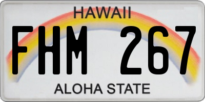 HI license plate FHM267