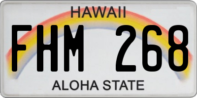 HI license plate FHM268