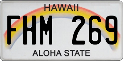HI license plate FHM269