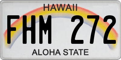 HI license plate FHM272