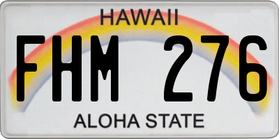 HI license plate FHM276