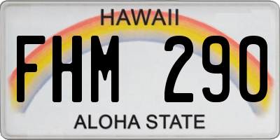 HI license plate FHM290