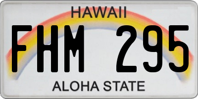 HI license plate FHM295