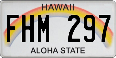 HI license plate FHM297