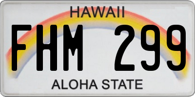 HI license plate FHM299