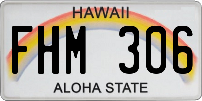 HI license plate FHM306