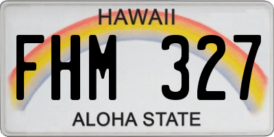 HI license plate FHM327